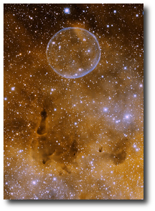 Bańka mydlana w Łabędziu zdjęcie kolorowe wykonane 4m teleskopem na Kitt Peak